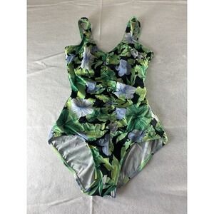 Tropical Escape Women's One Piece Tropical Print Swimsuit Size 12